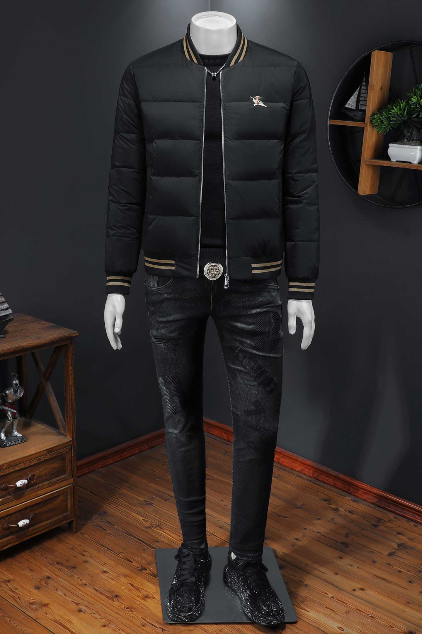 2026新款男士立领开衫时尚潮流羽绒服外套QT6012AFD7800-P300,男装羽绒服,阿丰达