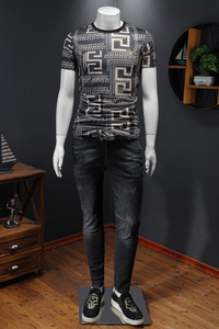 2024夏季新款高端品质丝光棉男士潮流短袖T恤QT3012AFD7005T-P70图片