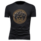 假模夏季新款高端品质丝光棉男士潮流短袖T恤QT3001AFD8249T-P70，男装T恤，阿丰达