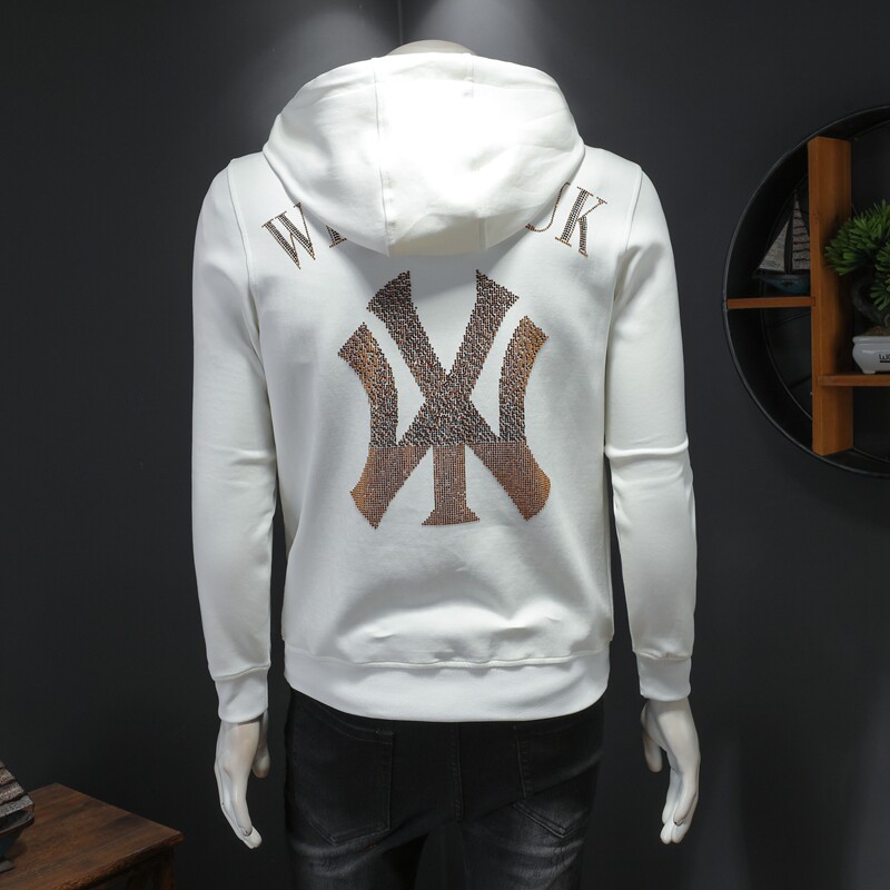 2025假模春款男士连帽开衫潮流卫衣夹克款QT6012AFD2101Y-P160，男装卫衣，阿丰达