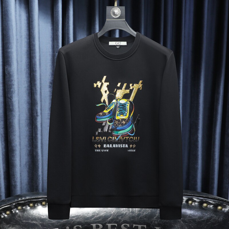 2024新款四季款男士圆领潮流刺绣时尚卫衣QT6012AFD9314Y-P125,男装卫衣,钱塘6012(原3012)