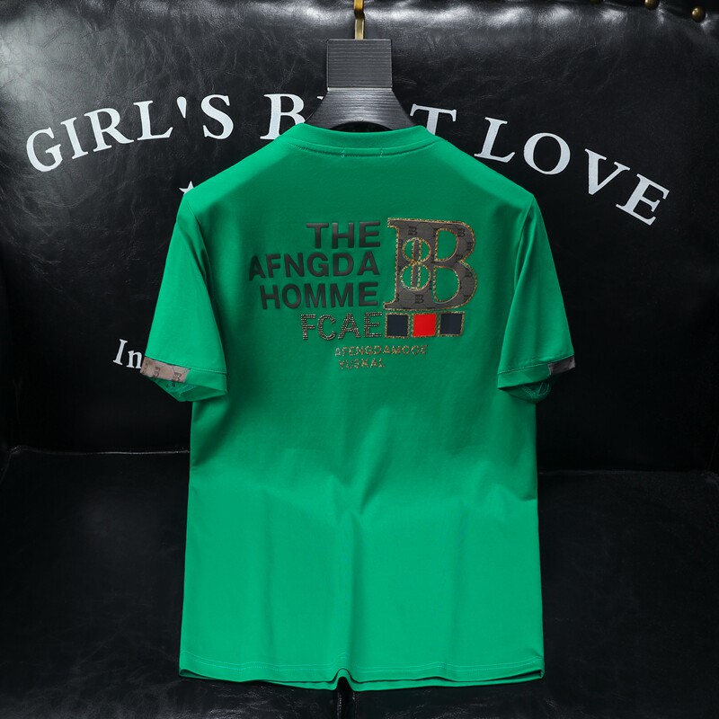2024夏季新款高端品质丝光棉男士潮流短袖T恤QT6012AFD8551T-P75,男装T恤,阿丰达