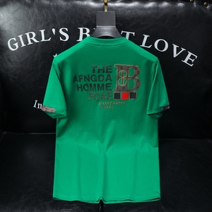 2024夏季新款高端品质丝光棉男士潮流短袖T恤QT6012AFD8551T-P75图片