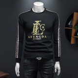 2025假模四季款男士圆领潮流刺绣时尚卫衣QT6012AFD1025Y-P125，男装卫衣，阿丰达