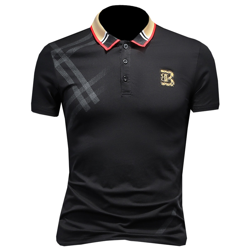 2024假模夏季新高端品质丝光棉男潮流短袖T恤QT6012AFD9908T-P80,男装T恤,钱塘6012(原3012)