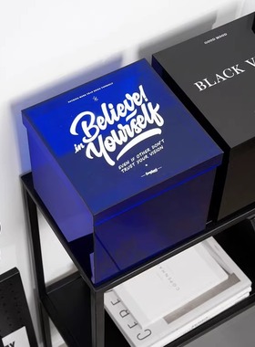 Easygood防尘桌面整理盒 杂志书本收纳盒 ins亚克力化妆盒i储物盒