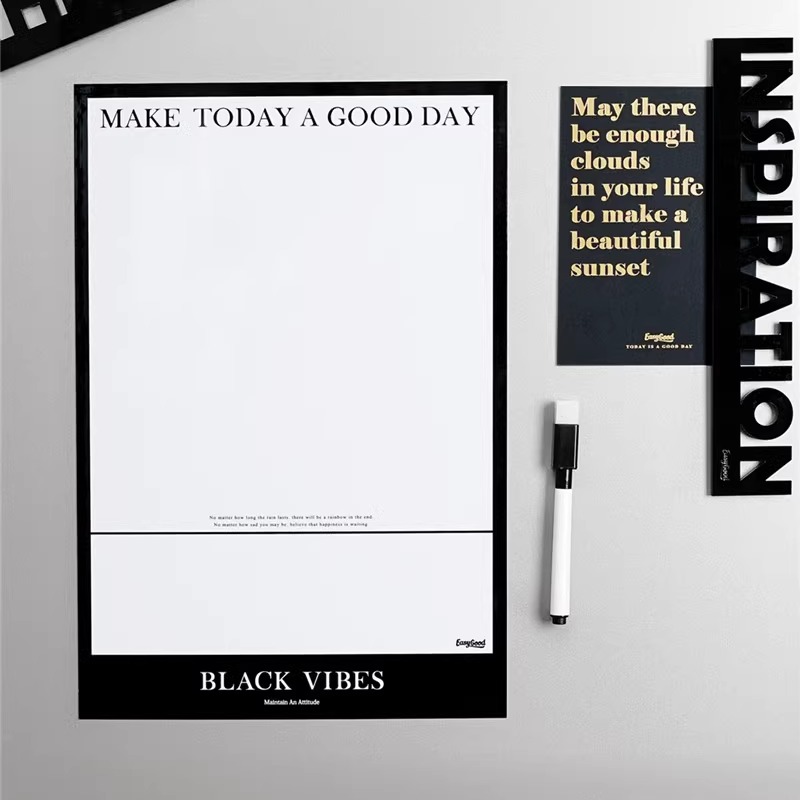 高颜值简约冰箱贴留言板备忘录