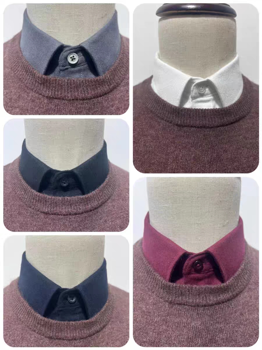 纯棉加厚磨毛假领子男女通用百搭毛衣衬衫衣领换领节约领方领