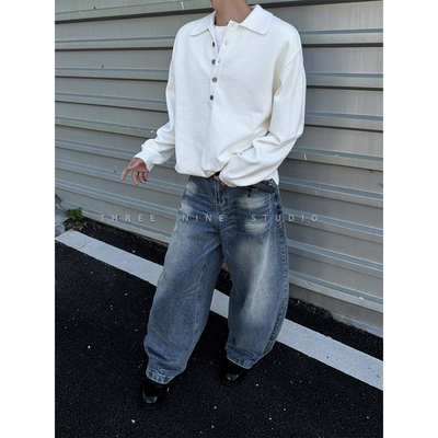 THREENINE亨利领假两件针织毛衣