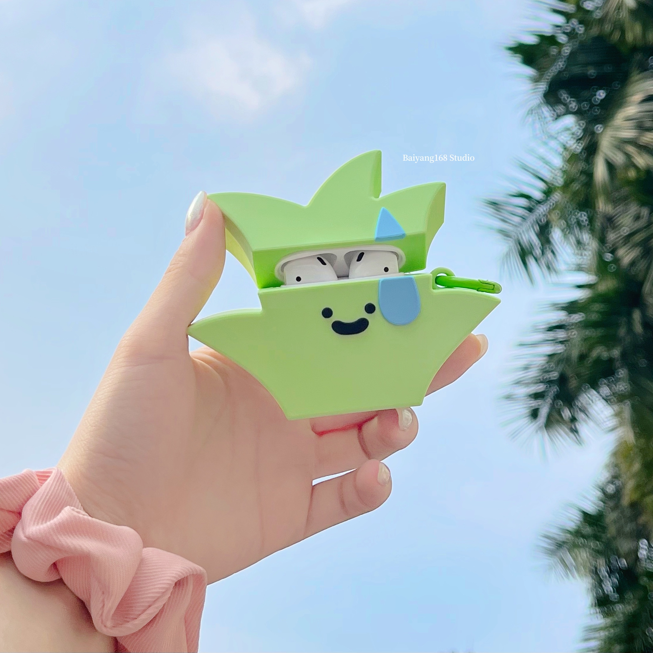 Airpods硅胶软壳小草表情耳机套