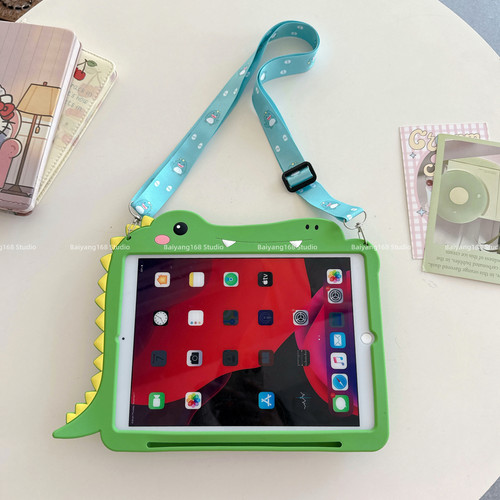 可爱卡通恐龙ipad硅胶支架保护套