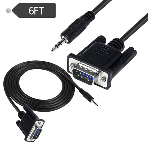 B9公头转DC3.5mm公头串行RS232连接线db9公转3.5mm DB9M转DC3.5mm