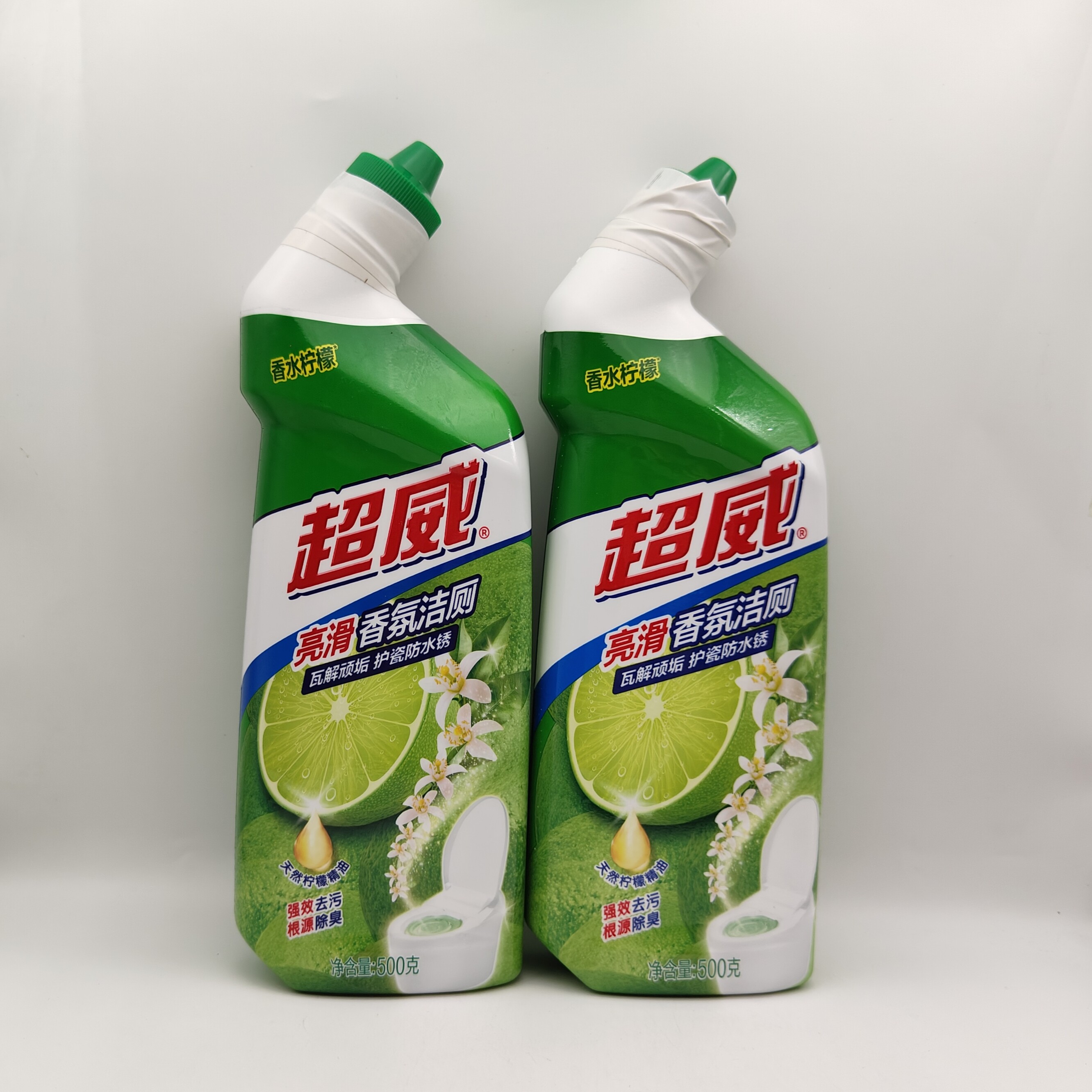 超威洁厕液500g*4瓶马桶除臭清洁剂厕所除垢去黄污渍神器强力清香