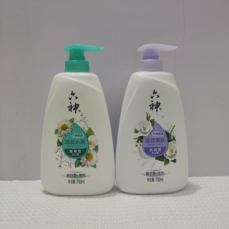 六神沐浴露750ml  六神杭白菊栀子果沐浴露浓缩型沐浴露