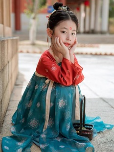 中国风宝宝女童超仙连衣裙 国学服2024新款 儿童汉服女童春夏季 古装