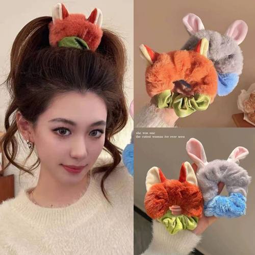 新款疯狂动物城朱迪尼克毛绒发圈