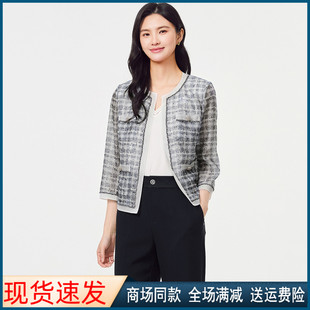 圆领外套女装 珂莱商场同款 抗皱小香风西装 2025夏季 KB00599Q4 新款