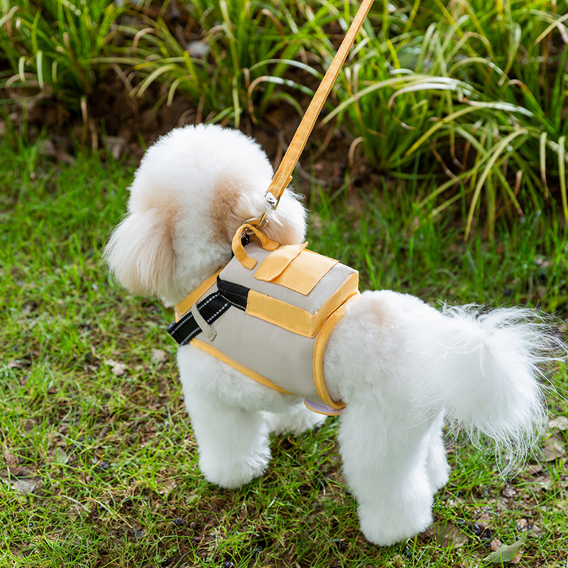小狗狗牵引绳背心式小型幼犬泰迪比熊博美胸背带宠物自背包遛狗