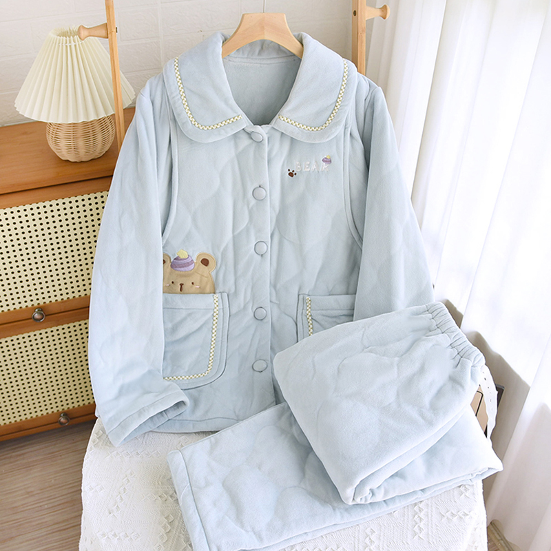 夹棉月子服棉袄婴儿绒冬季产后