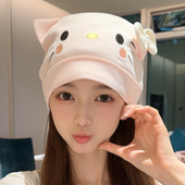 月子帽春秋季 纯棉产后防风帽7月份8大头围吸汗妈妈帽护额头发带夏