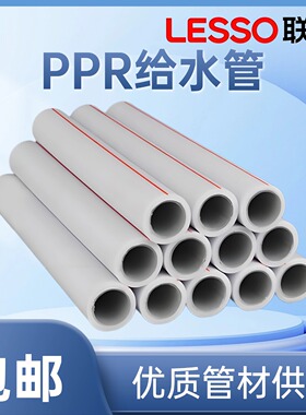 联塑PPR给水管热熔配件6分冷热水管4分63自来水管暖气管白色管