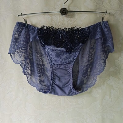 EBLIN女无痕刺绣蕾丝平角内裤