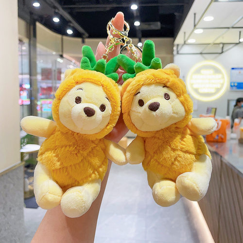 菠萝噗噗维尼熊公仔挂件玩偶娃娃
