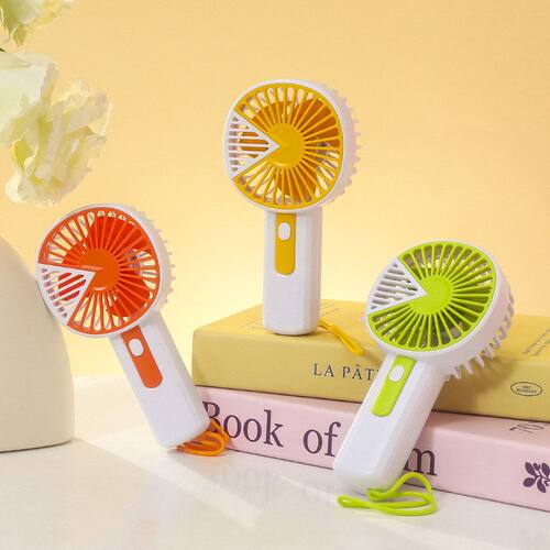 学生户外随身便携挂绳三角拼接小风扇 加密保护栅格节能充电风扇