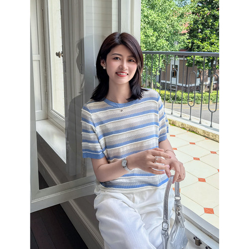 莱赛尔亚麻短袖针织衫T恤