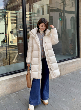 紫璐莱自在守护~简约大方90白鸭绒立领连帽直充工艺羽绒服外套87X