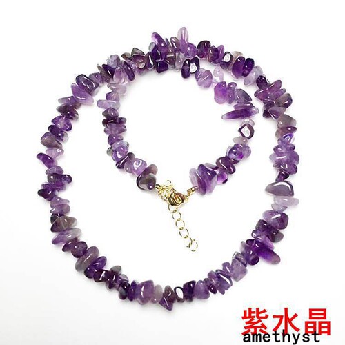 不规则天然石颈链手作