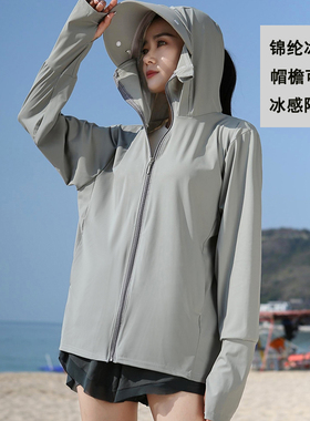 冰丝防晒衣女款夏季薄防紫外线透气2025新款大帽檐upf50+防晒服