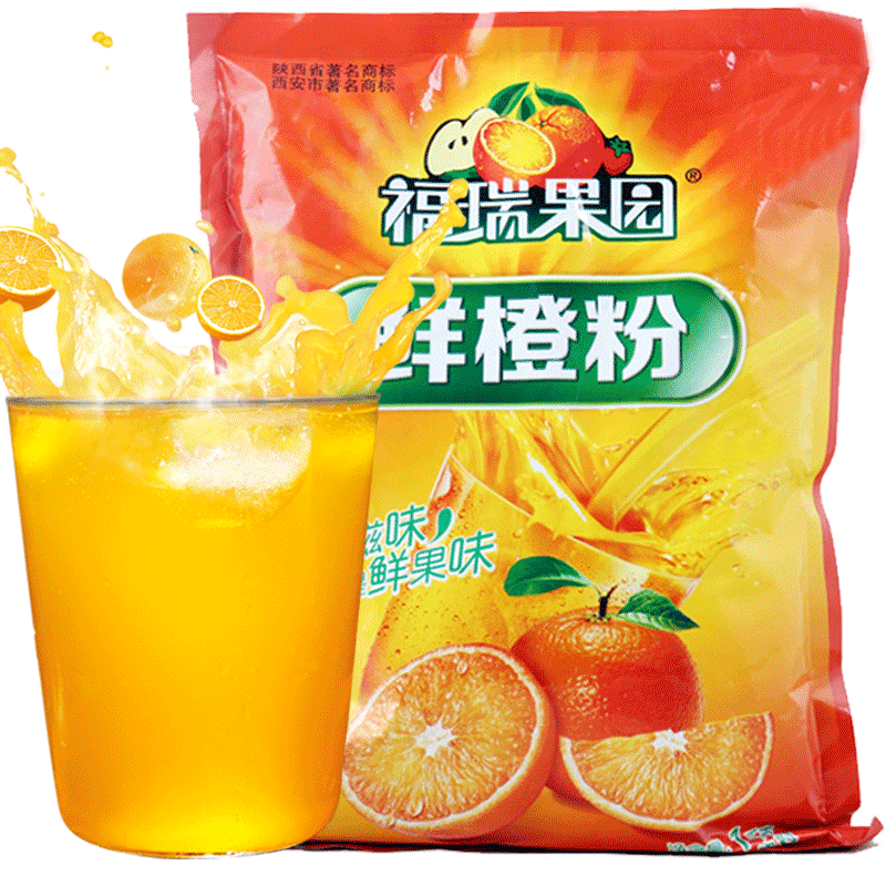 福瑞果园鲜橙粉1000g橙汁粉冲饮浓缩速溶果汁粉固体饮料粉冲饮品