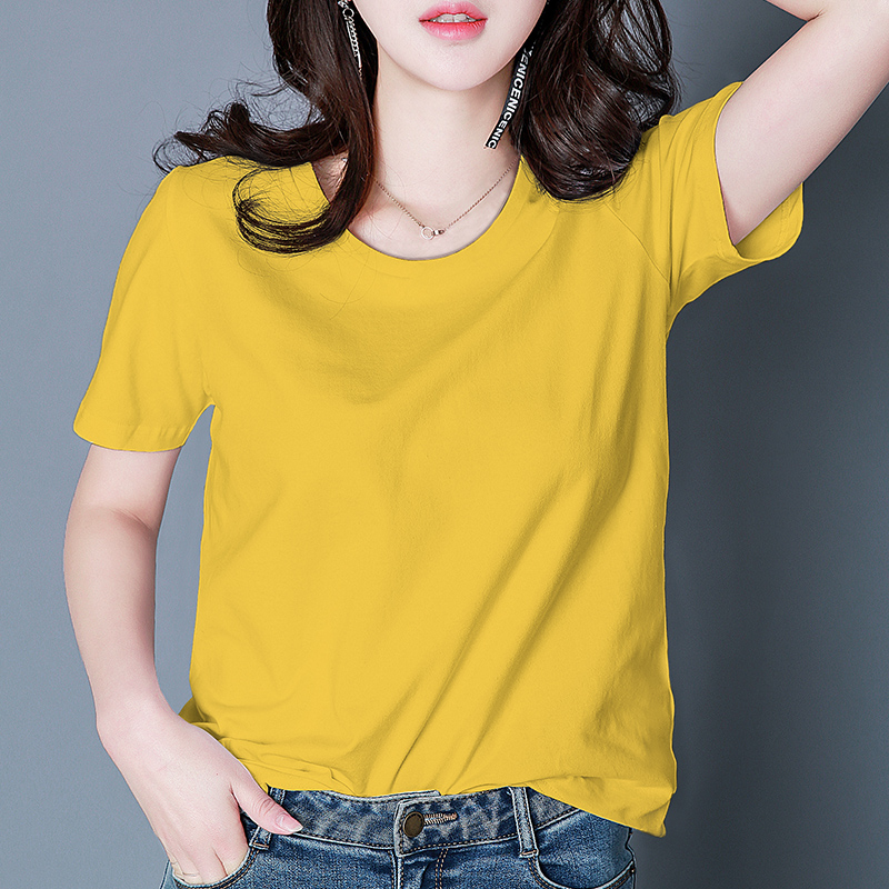 纯色宽松休闲短袖t恤女2021夏款韩版港风百搭半袖简约上衣体恤潮|msdalam kategori Butik wanita / wanita, baju-T - dari Buy2taobao.com untuk memberikan perkhidmatan ejen Taobao profesional membeli