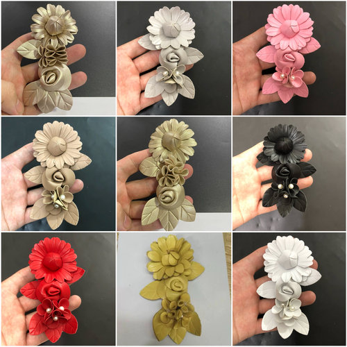 12cmx7.5胸花DIY真皮超纤