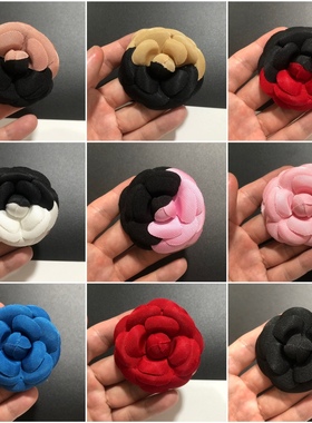 全6.1cm大高端小香花山东稠纹超定型花朵山茶花饰品花胸花加胸针