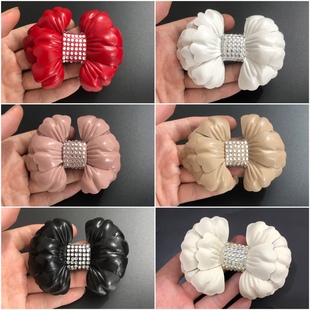 花朵羊皮优质饰品包包花鞋 10x7cm高端长款 花胸花头夹底加胸针扣