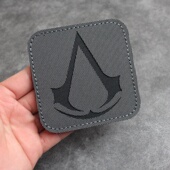 激光切割缕空魔术贴章刺客信条符号个性 方形背包贴章臂章士气章