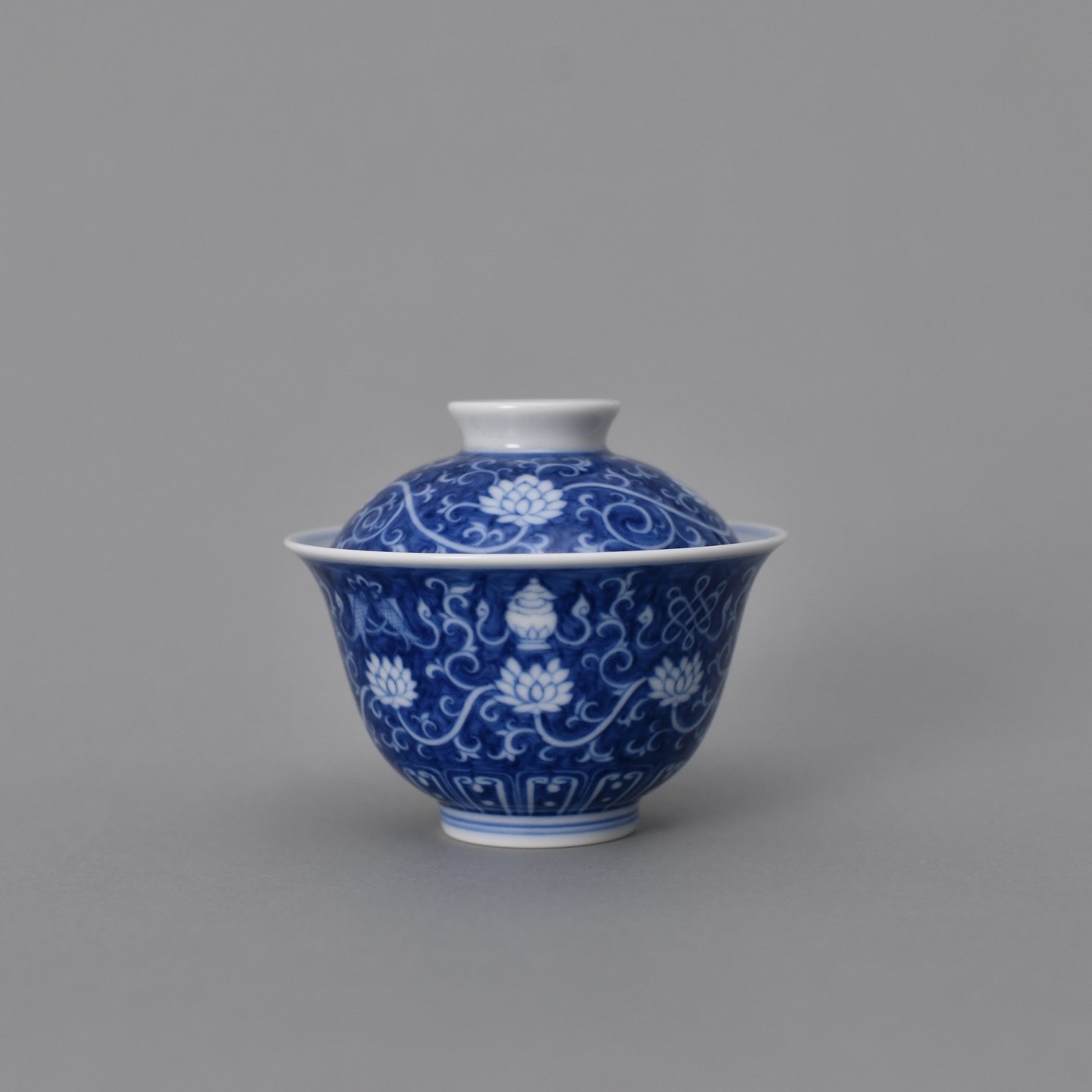 景德镇无尘格古青花缠枝莲八宝盖碗纯手工手绘陶瓷高端茶具,餐饮具,盖碗,淘宝优惠券,粉丝福利购,淘宝优惠卷