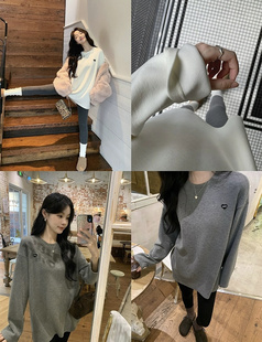 新款 软糯磨毛T女2025冬季 加厚双面德绒爱心打底衫 ALX｜王炸打底