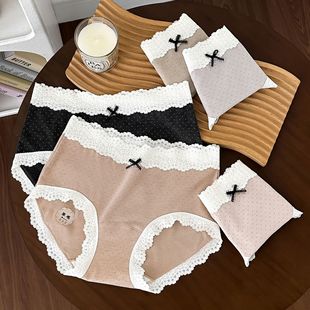 拼接蕾丝10A抑菌内裤 ALX｜蜜语系列 云感绵羊毛磨毛发热内裤