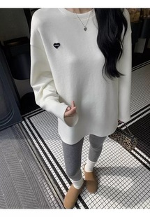 ACME王炸打底!超值贝家同款加厚双面加绒爱心元素磨毛休闲打底衫