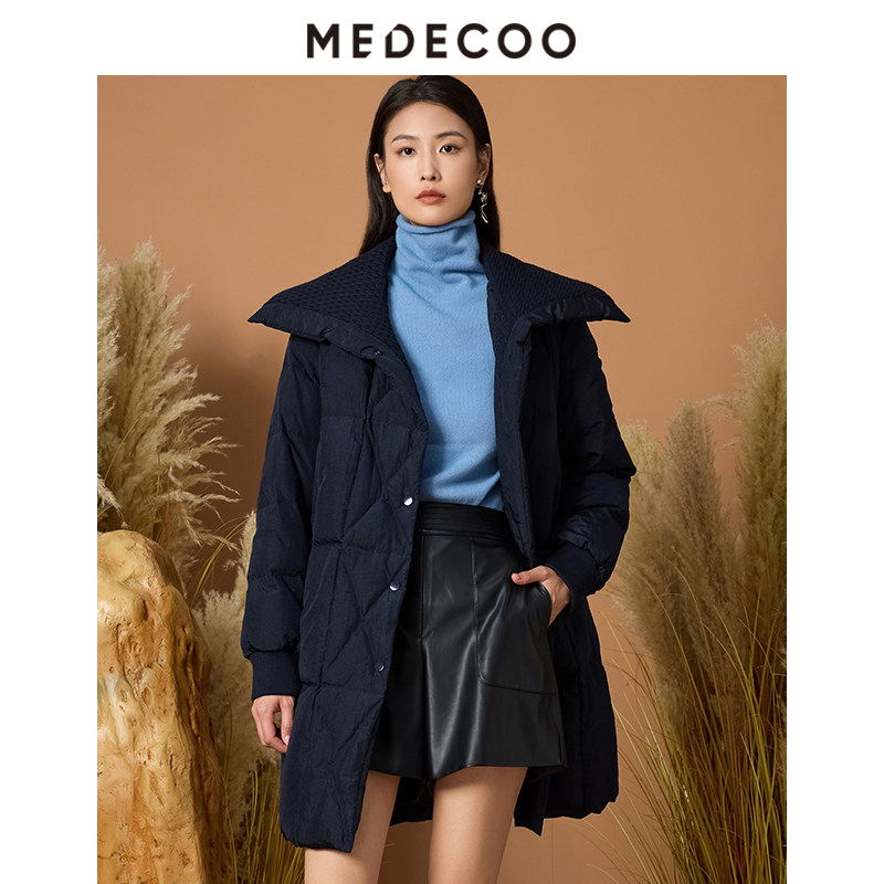 MEDECOO/墨蒂珂2025秋冬新款女装白鸭绒外套中长款羽绒服MJD11205,女装/女士精品,羽绒服,淘宝优惠券,粉丝福利购,淘宝优惠卷