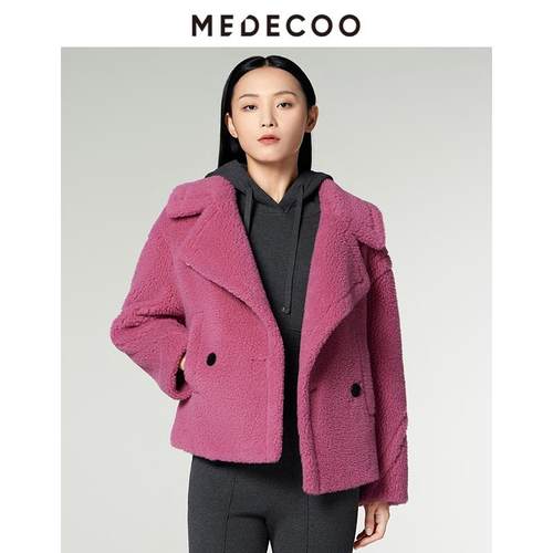 墨蒂珂2024冬季新款羊毛大衣短款