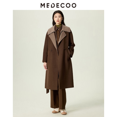 MEDECOO/墨蒂珂双层领羊毛大衣