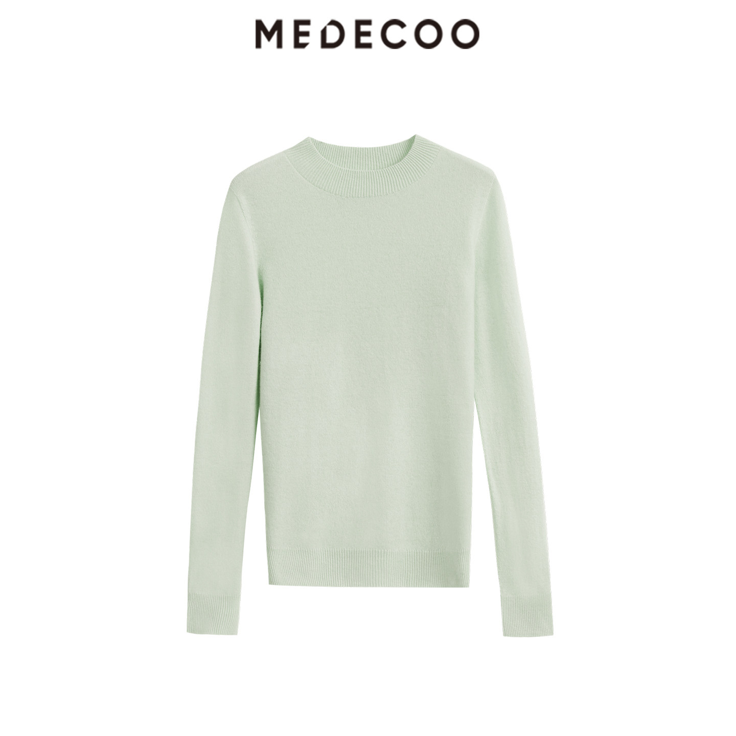 MEDECOO/墨蒂珂2026秋冬新款女装圆领基础款经典打底衫羊绒针织衫