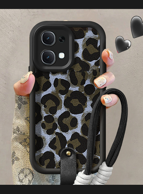 适用OPPOA6手机壳A6GT蓝色豹纹A6PRO全包防摔新款保护套高级感专用镜头轻奢风奢华小众摄像头少女专用新品