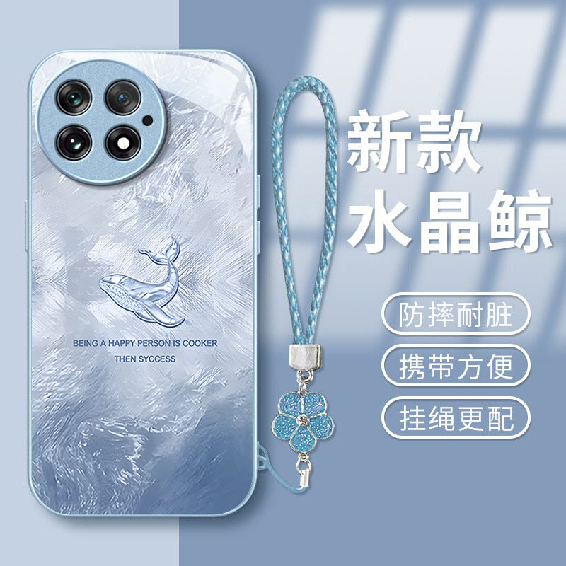 适用一加系列水晶鲸鱼手机壳