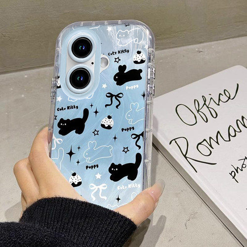 适用苹果系列手机壳晕染兔子