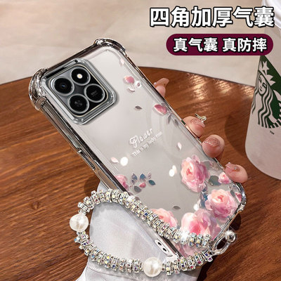 适用荣耀play系列环绕玫瑰手机壳